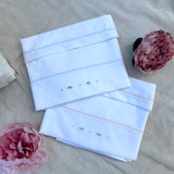 Lenzuolino Per Carrozzina In Cotone Con Ricamo Neonato/a TETO E TATTA LN7370