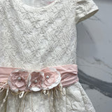 Elegantes cremefarbenes Zeremonienkleid für Mädchen Mimil' 951