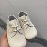 Krippenschuh mit Samtschnürsenkel für Neugeborene Index 324