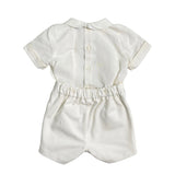 Completo Corto Elegante In Lino Con Bermuda Neonato PONTO POR PONTO 6133