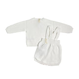 Set mit kurzen Overalls aus warmer Bio-Baumwolle für Neugeborene WEDOBLE I2301305A