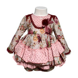 Elegantes, ausgestelltes Langarmkleid für Baby-Mädchen LA AMAPOLA 0020