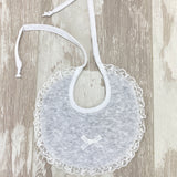 Chenille-Lätzchen mit Spitze für Neugeborene NINNAOH I21119