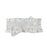 Elegantes Satin-Stirnband mit Spitzenschleife für Neugeborene ISABEL B410