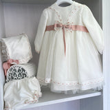 Elegant White Baby Girl Dress PONTO POR PONTO 5400