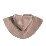 Eleganter Umhang mit Kapuze aus Kunstfell und Satinschleife für Babys ISABEL F593