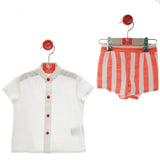 Completo Con Bermuda E Camicia In Misto Lino Neonato DEL SUR 0280