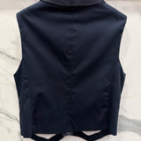 Gilet In Raso con Revers Blu Bambino Manuell&frank M3191