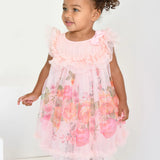 Abito Smanicato In Tulle Stampato Neonata ANGEL'S FACE DOMINIQUE