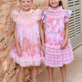 Abito Smanicato In Tulle Stampato Bambina ANGEL'S FACE DOMINIQUEG