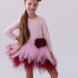 Abito Elegante In Maglia E Tulle Bambina DAGA M10384