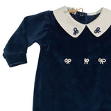 Tutina Intera In Ciniglia Ricamata Neonato BEBE' MARGO' B054T