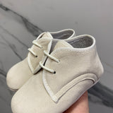 Krippenschuh mit Samtschnürsenkel für Neugeborene Index 324