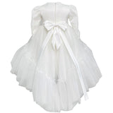 Abito Lungo Elegate Battesimale In Tulle Neonata ISABEL B400
