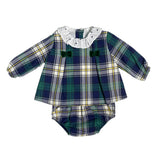 Abito Svasato Con Culotte In Caldo cotone Scozzese Neonata DEL SUR 2074