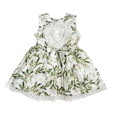 Abito Smanicato In Cotone E Pizzo Stampato Bambina DAGA M9697