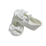 Scarpe Da Culla Modello Ballerina Con Fiocco E Svarowsky Neonata PETIT 0116042
