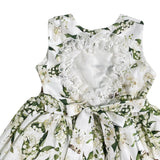 Abito Smanicato In Cotone E Pizzo Stampato Bambina DAGA M9697