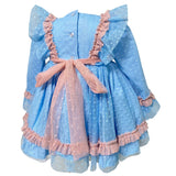 Elegantes, ausgestelltes Langarm-Tüllkleid für Baby-Mädchen LA AMAPOLA 0068