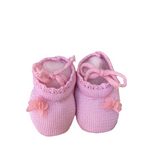 Baby Girl Pink 100% Wool Scarf Socks CREAZIONI LUANA 7054