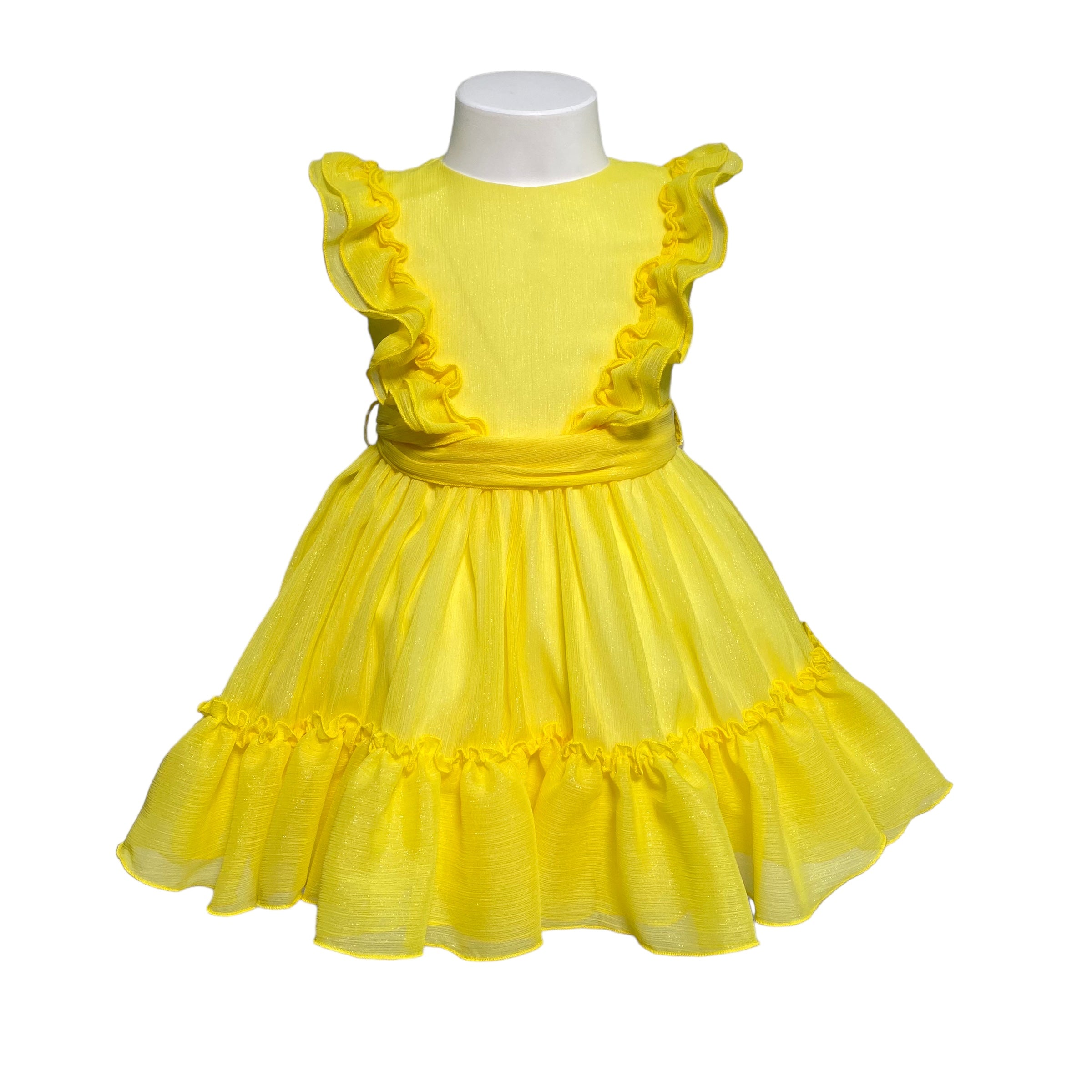 Abito Elegante Smanicato In Organza Neonata BUFI B0279A