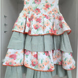 Ärmelloses Kleid aus Baumwolle mit Blumendruck Kleines Mädchen DEL SUR 0559