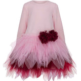Abito Elegante In Maglia E Tulle Bambina DAGA M10384