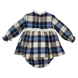 Abito Svasato Manica Lunga In Caldo Cotone A Quadri Bambina YOEDU 5102