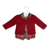 Completo 3 Pezzi In Caldo Cotone Con Salopette Neonato BABY FASHION 5333