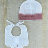 Set Di Cappello E Bavetta Neonata BEBE' MARGO' B093S