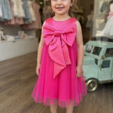 Abito Elegante Smanicato In Rasatello E Tulle Neonata PETIT 2015668