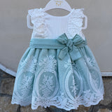 Abito Smanicato Con Gonna In Tulle Neonata VALENTINA BEBES NUBE 33