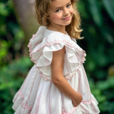 Abito Svasato Con Maniche Volant Bambina MIMOSA ANUBIS