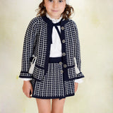 Completo 3 Pezzi Con Gonna Camicia E Cardigan Bambina RAHIGO 26215