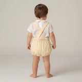 Salopette A Righe Con Camicia In Cotone Neonato DEL SUR 0030