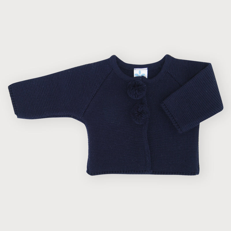 Cardigan In tessuto Ananllergico Acrilico Con Pom Pon Neonato/a SARDON MA250