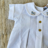 Pagliaccetto Mezza Manica In Misto Lino Neonato BEBE' MARGO' B095P