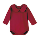 Langarm-Body aus warmer Baumwolle mit Rundkragen für Neugeborene SQUID 19089