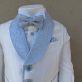 Completo Elegante In Raso Con Panciotto Neonato LES ETOILES LIAM