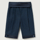 Baby Blue Houndstooth Cotton Waistcoat MANUELL &amp; FRANK MF5118I