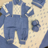 Set in Lana Azzurro Neonato CREAZIONI LUANA
