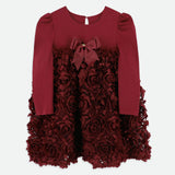 Abito Manica Lunga Con Fiori 3D Bambina ANGEL'S FACE LIVELY