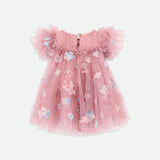 Abito Mezza Manica In Tulle Con Petali Neonata ANGEL'S FACE MARLOWE.BABY