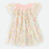 Abito Mezza Manica In Tulle Con Fiori 3D Bambina ANGEL'S FACE MARLOWEG
