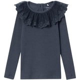 Maglia In Caldo Cotone Millerighe Con Pizzo Bambina NAME IT 13221616