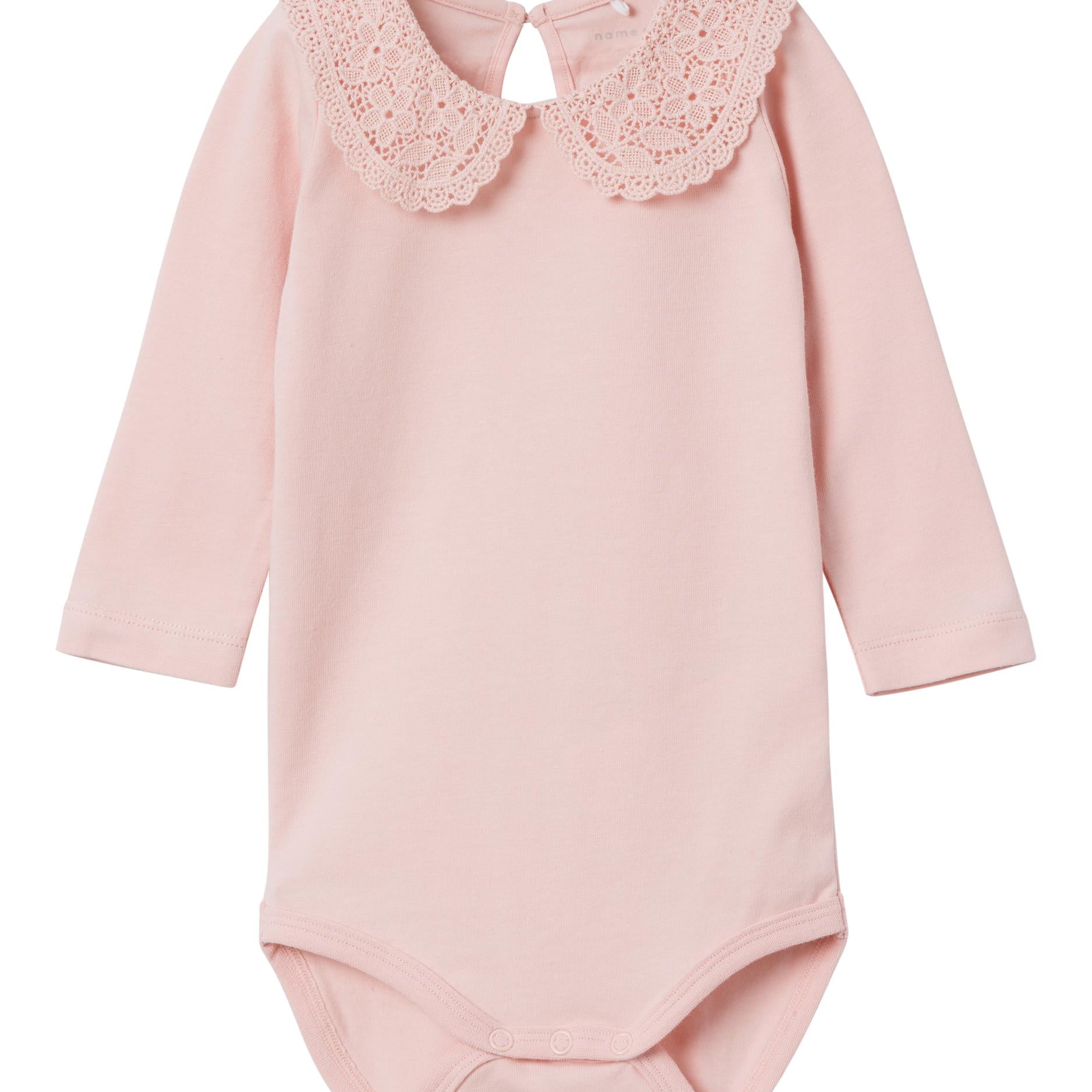 Warmer Baumwoll-Body mit Makramee-Kragen für Baby-Mädchen NAME IT 13221298