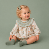 Abito Con Culotte Stampato In Caldo Cotone Neonata DEL SUR 2075