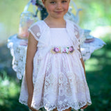 Abito Elegante Smanicato In Pizzo Bambina MIMOSA MIA FLOR