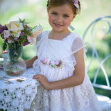 Abito Elegante Smanicato In Pizzo Bambina MIMOSA MIA FLOR