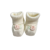 Baby-Mädchen-Slipper-Socken aus 100 % Wolle mit Stickereien BIMBALO' 6759